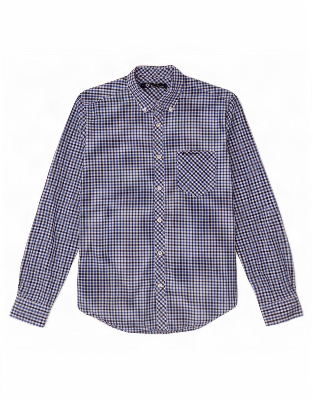 Ben Sherman Chemise Homme Petit Bleu Marine Vichy Coton