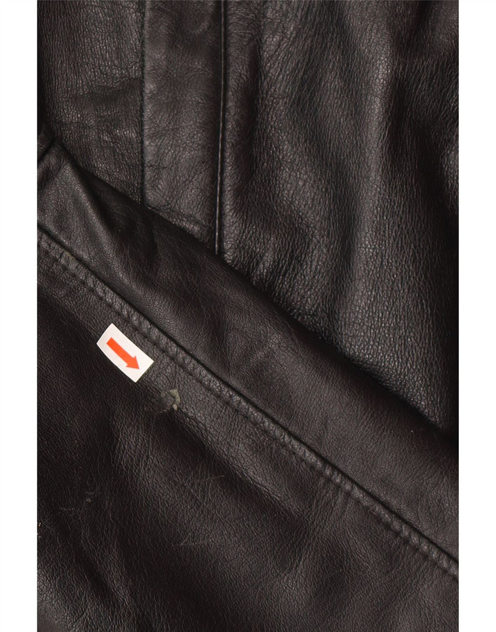 Vintage Mens Leather Jacket IT 50 Large Black
