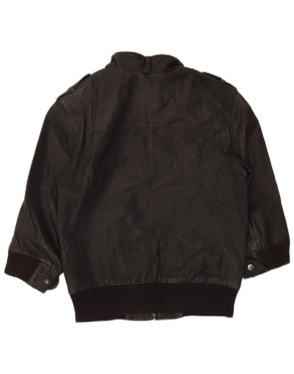 Topshop Womens Military 3/4 Sleeve Crop Jacket UK 8 Small Black