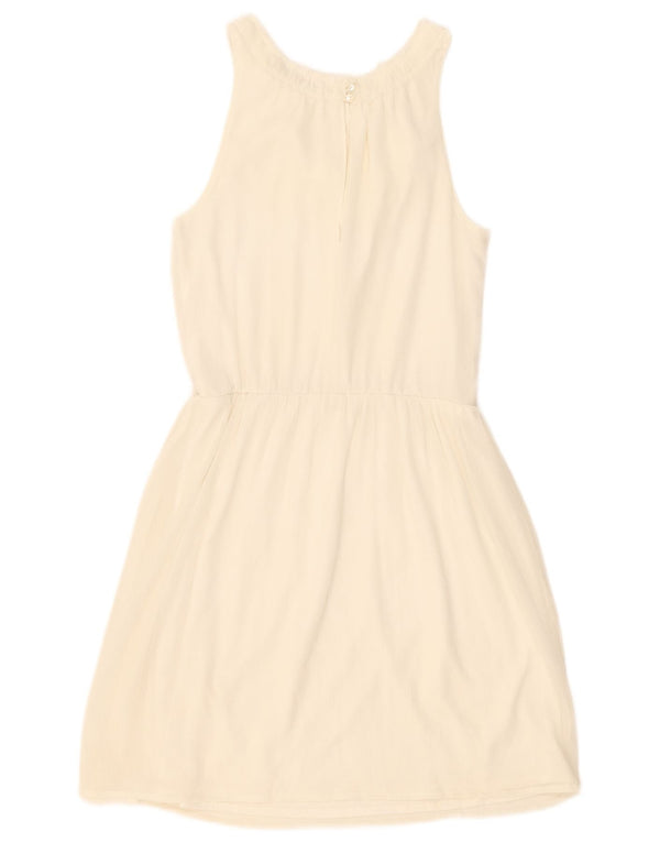 Abito a trapezio senza maniche Trafaluc da donna di Zara UK 6 XS bianco sporco