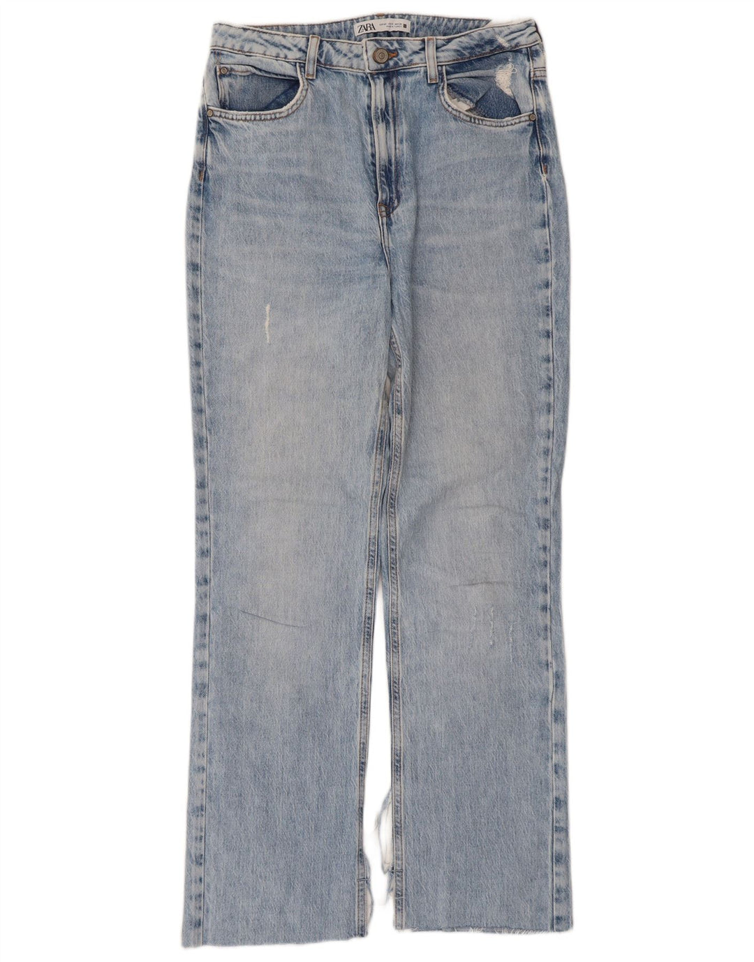 Zara Womens Straight Jeans EU 40 Medium W30 L28 Blue Cotton