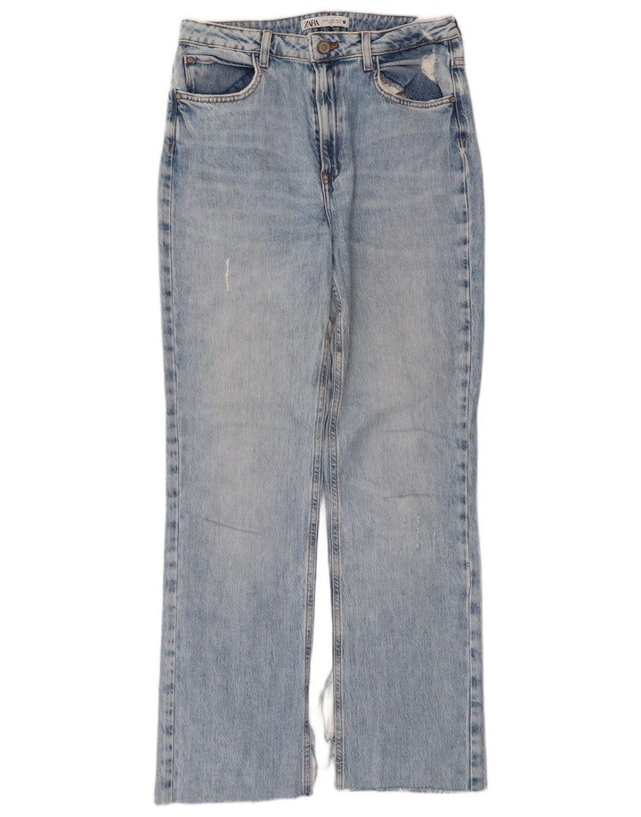 Zara Womens Straight Jeans EU 40 Medium W30 L28 Blue Cotton