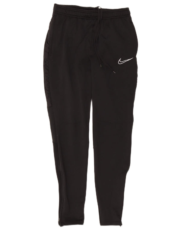 Nike Womens Dri Fit Tracksuit Trousers UK 10 Small Black Polyester