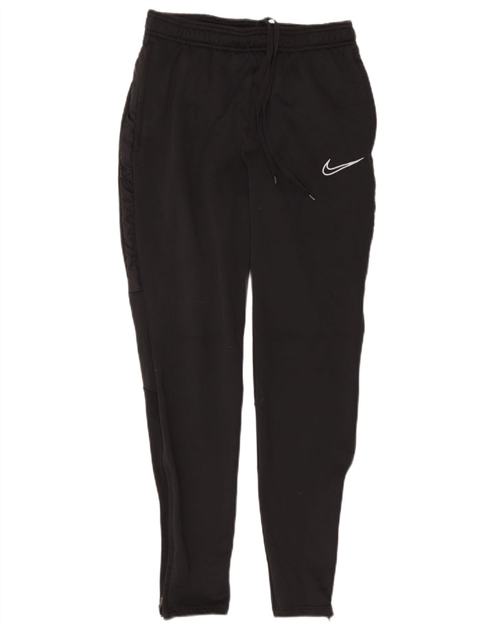 Nike Womens Dri Fit Tracksuit Trousers UK 10 Small Black Polyester
