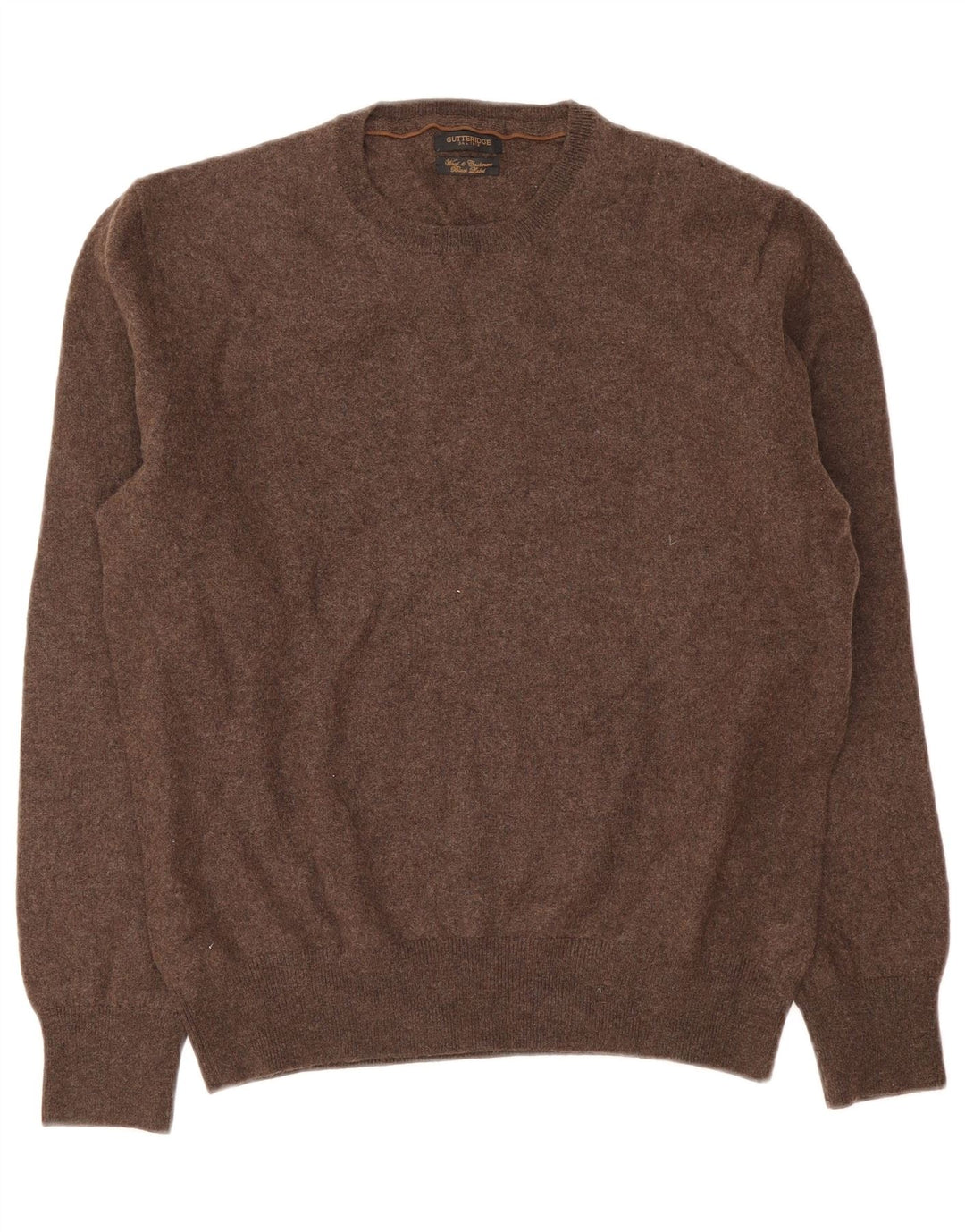 Gutteridge Womens Crew Neck Jumper Sweater UK 18 XL Brown Wool