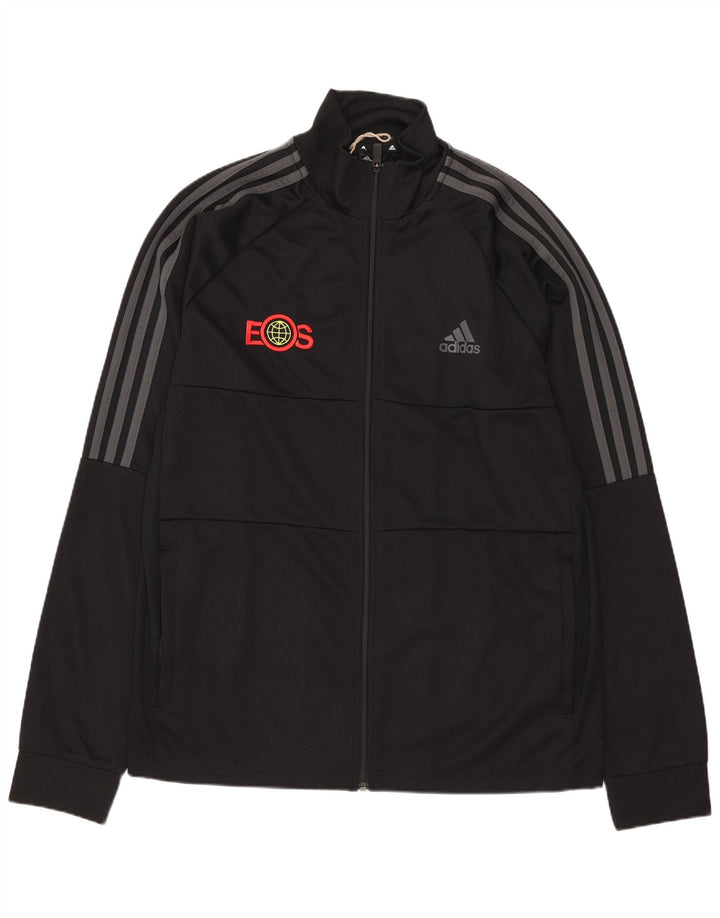 ADIDAS Giacca da uomo con grafica Aeroready, giacca grande in poliestere nero
