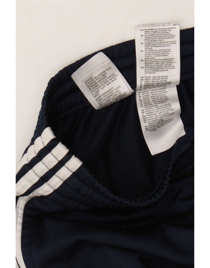 Adidas Boys Tracksuit Trousers 9-10 Years Navy Blue Polyester