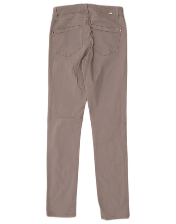 Zara Damen Skinny Freizeithose EU 36 XS W26 L28 Graue Baumwolle