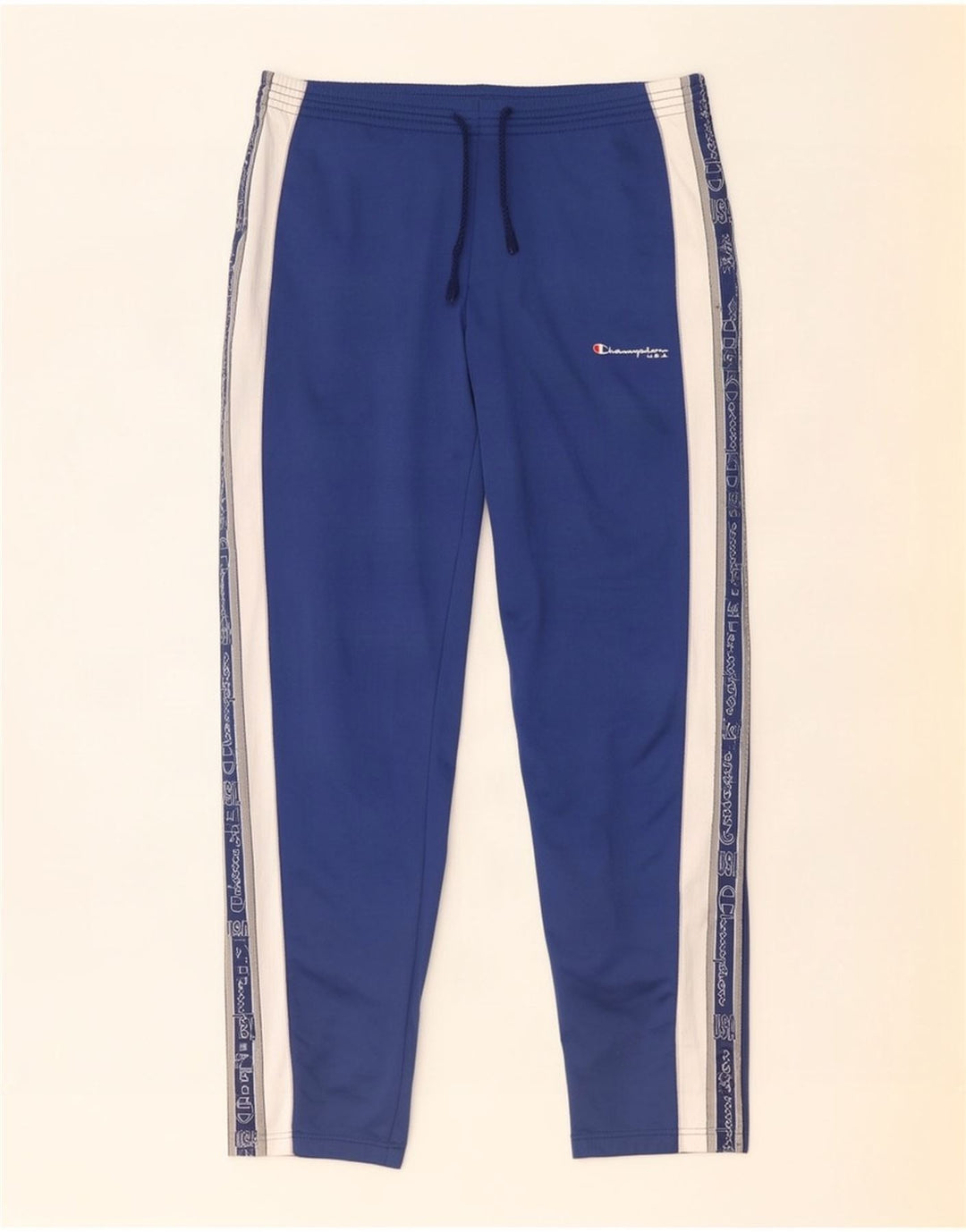 Champion Mens Graphic Tracksuit Trousers XL Blue Colourblock