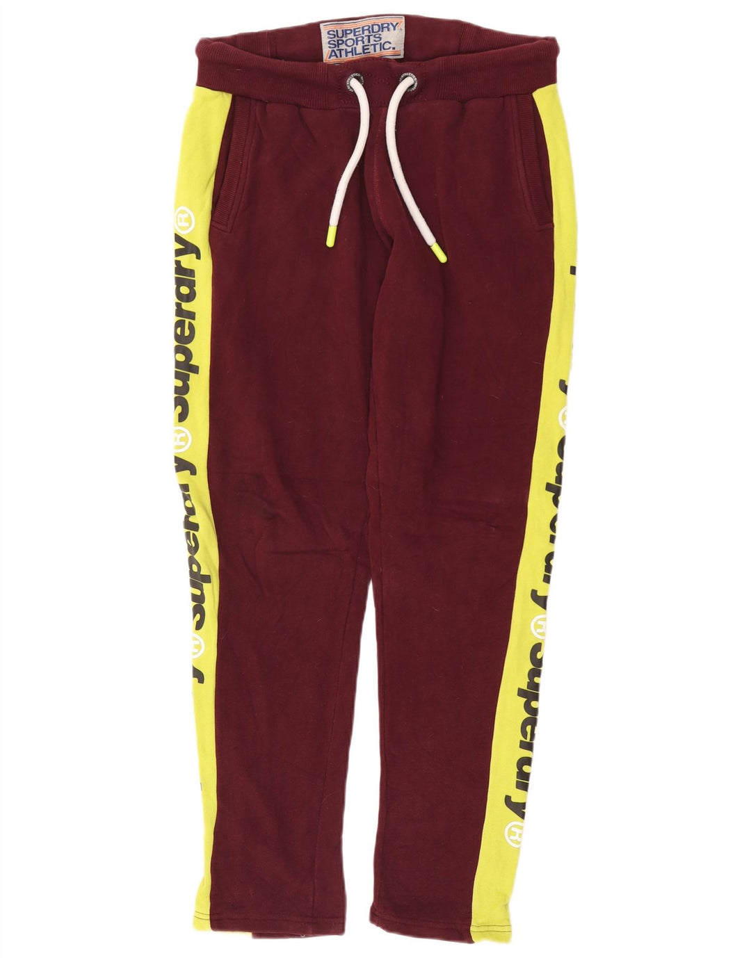 Superdry Mens Graphic Tracksuit Trousers Medium Burgundy Colourblock