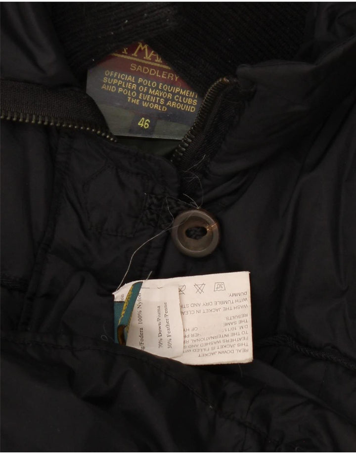 La Martina Manteau Rembourré Femme IT 46 Large Nylon Noir