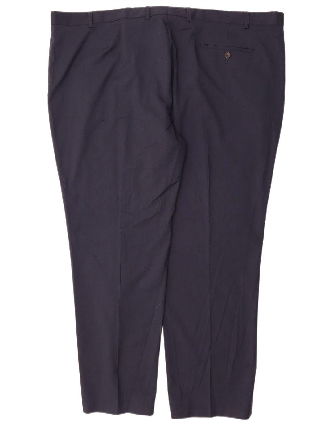 Marks & Spencer Mens Tailored Straight Suit Trousers W48 L31 Navy Blue