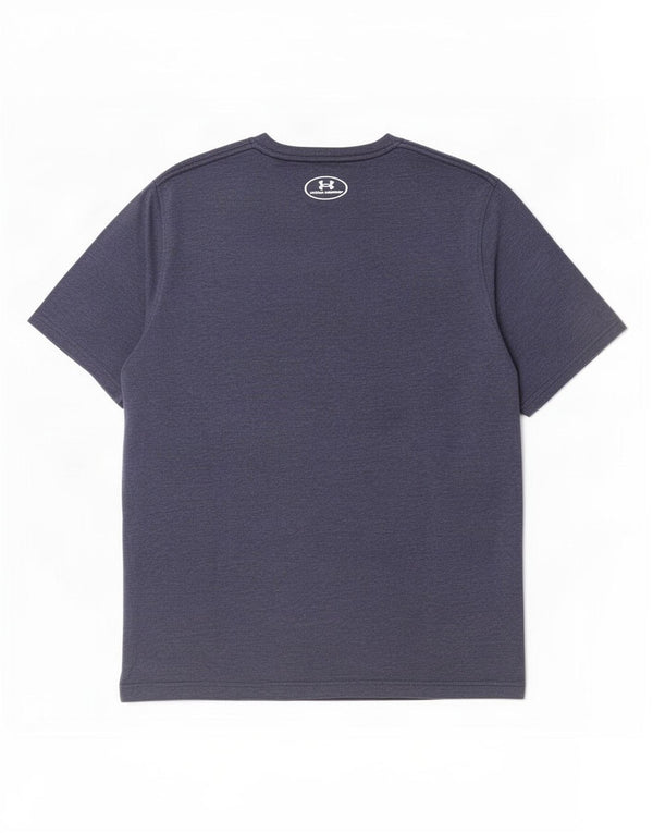 Under Armour Ανδρικό Heat Gear Graphic T-Shirt Top Large Navy Blue από βαμβάκι