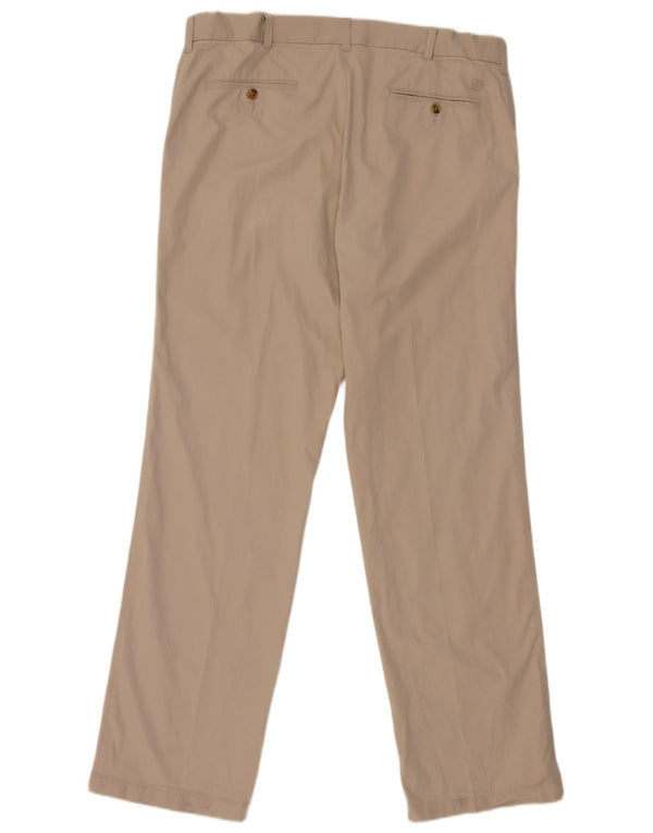 Marks & Spencer Womens Blue Harbour Straight Chino Παντελόνι W36 L33 Beige