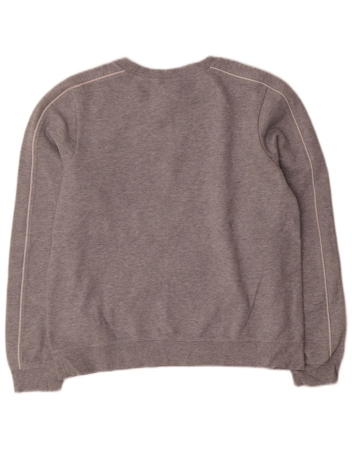 Nike Womens Oversized Sweatshirt Jumper UK 10 Small Grey Flecked Cotton
