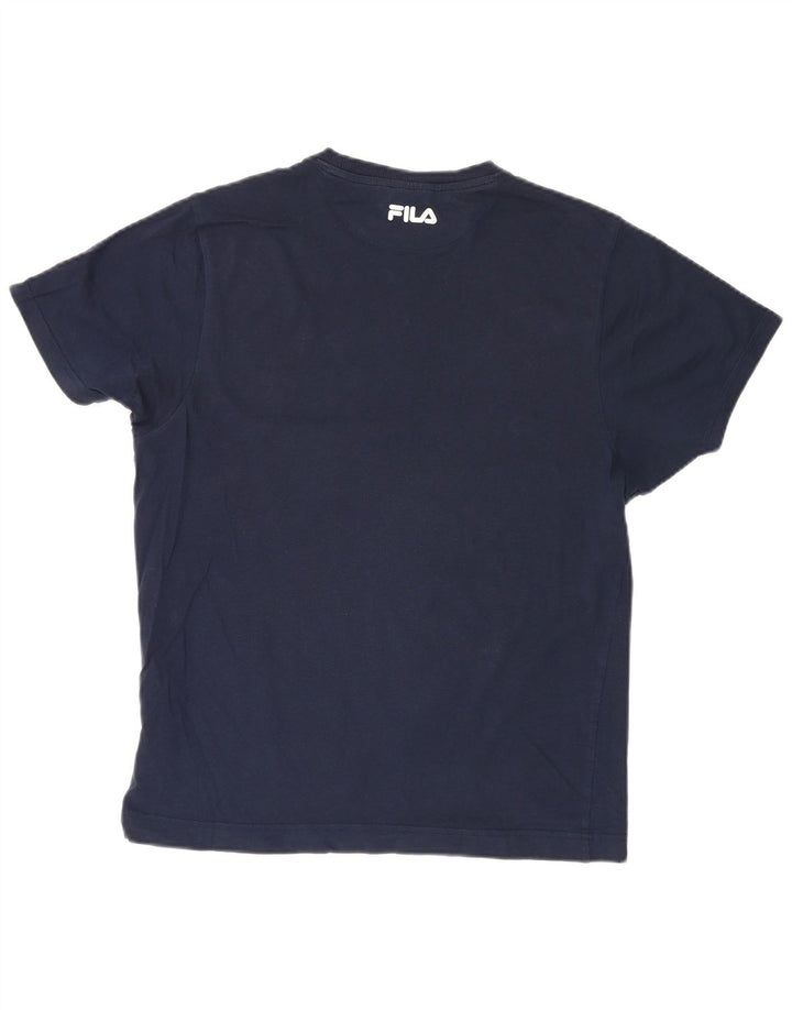 Fila Mens Graphic T-Shirt Top XS Navy Blue