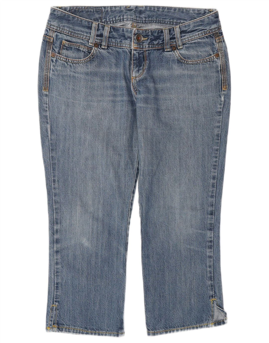 BENETTON Womens Cropped Jeans IT 44 Medium W30 L22 Blue