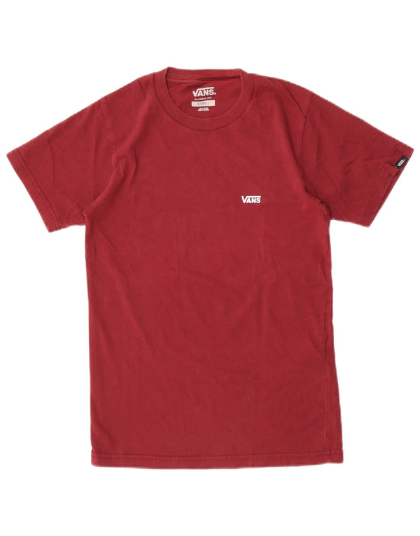 Vans Herre Classic Fit T-shirt Top XS rødbrun bomuld