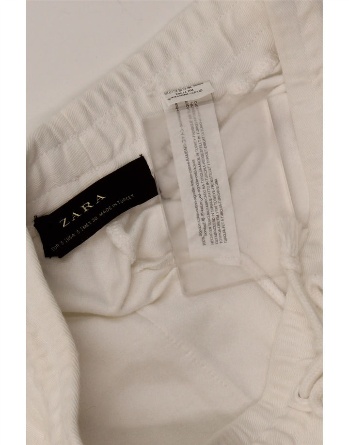 Zara Short de sport homme petit coton blanc