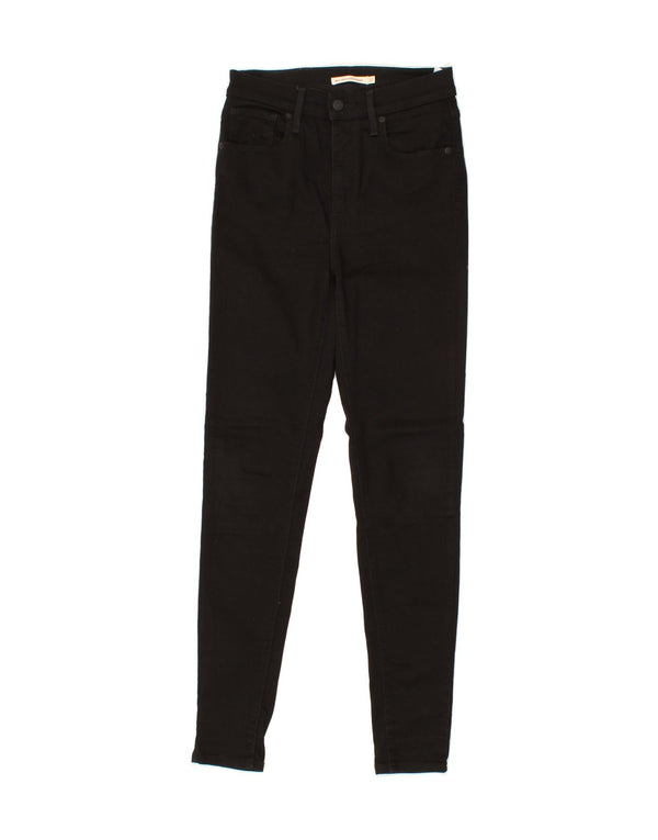 LEVI'S Womens Mile High Super Skinny Jeans W27 L30 Black Cotton