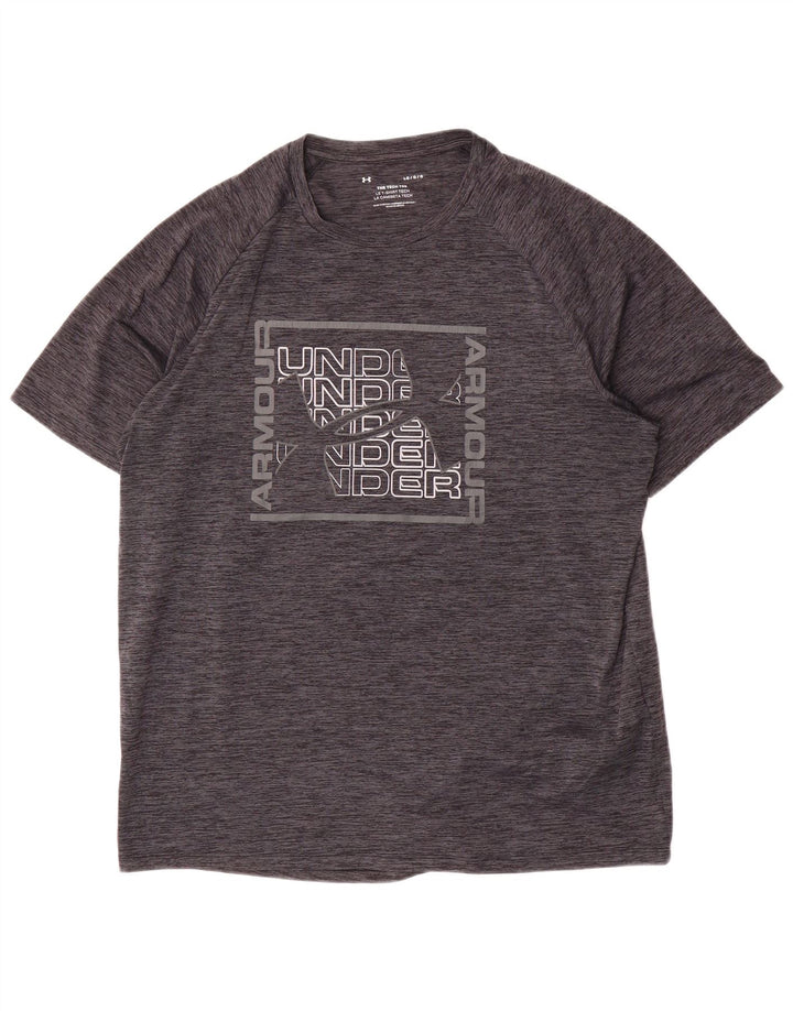 Under Armour T-Shirt Graphique Homme Large Gris Moucheté Polyester