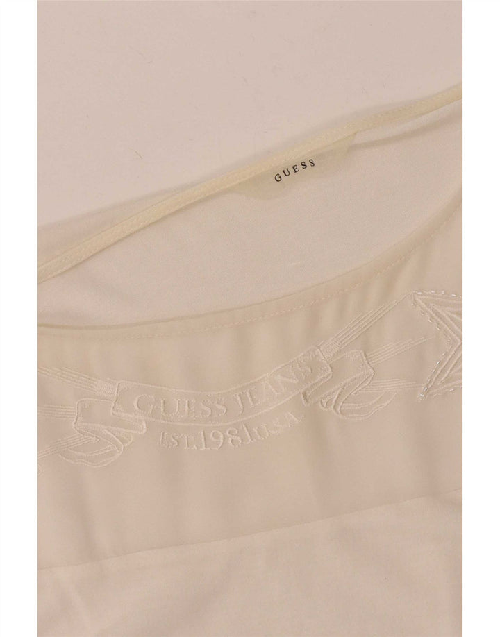 Guess Womens Sleeveless Blouse Top UK 18 XL White