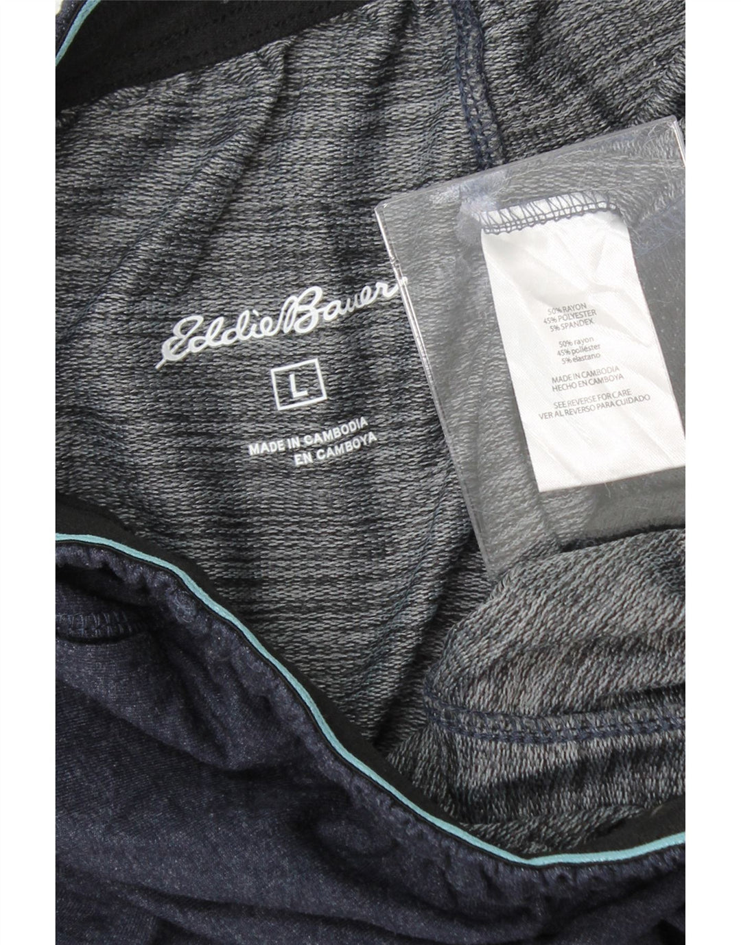 EDDIE BAUER Mens Tracksuit Trousers Large  Navy Blue Rayon Vintage Eddie Bauer and Second-Hand Eddie Bauer from Messina Hembry 