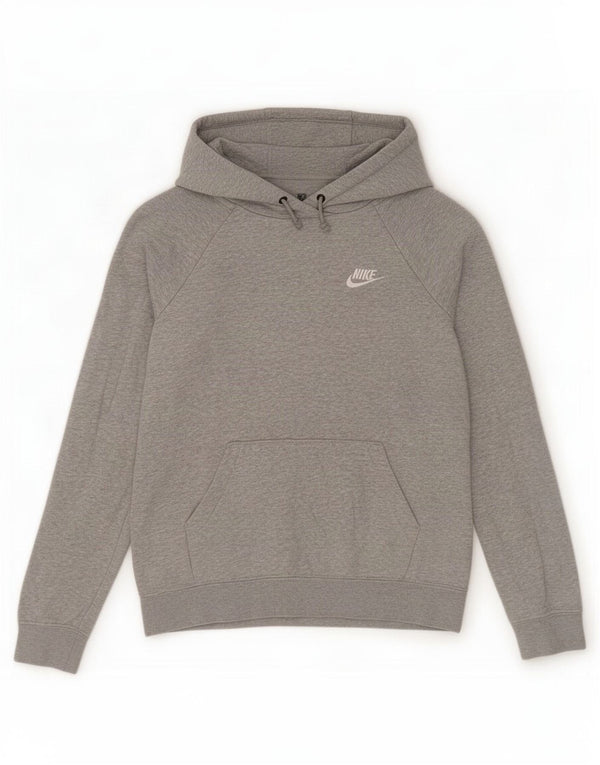 Nike Pull à capuche surdimensionné pour femme UK 6 XS Gris Coton