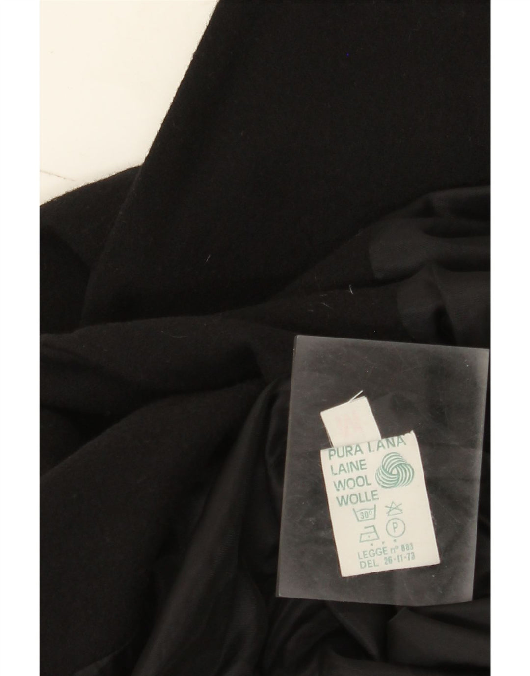 Vintage Dame 1 Knap Blazer Jakke UK 14 Medium Sort Uld