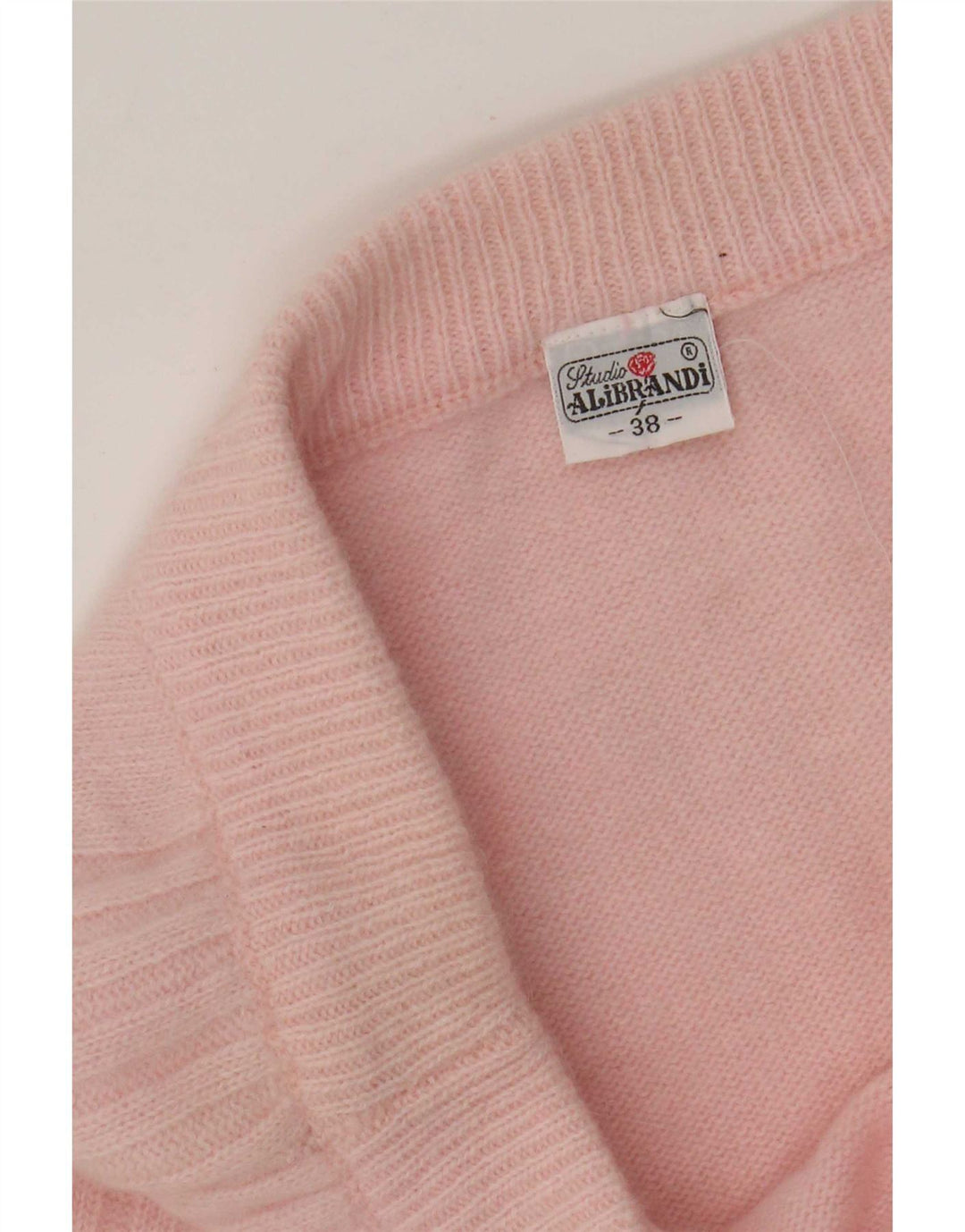Vintage Womens Knit Midi Skirt EU 38 Medium W34  Pink Lambswool