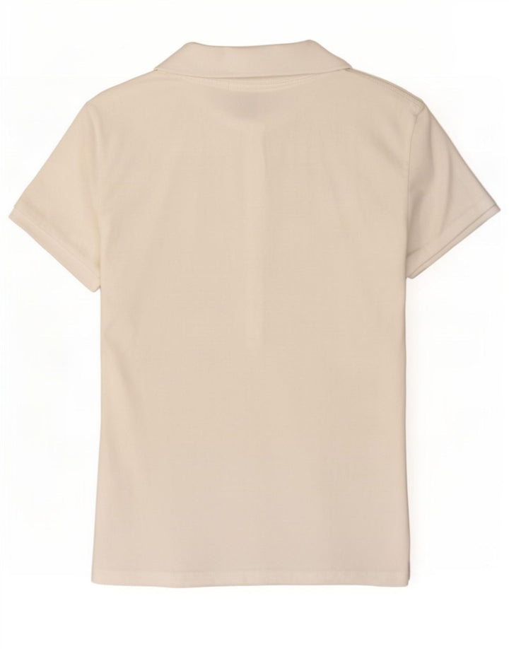 Lacoste Womens Polo Shirt Size 36 Small White Cotton