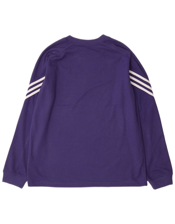 Top pentru bărbați Adidas cu mânecă lungă, poliester violet mediu