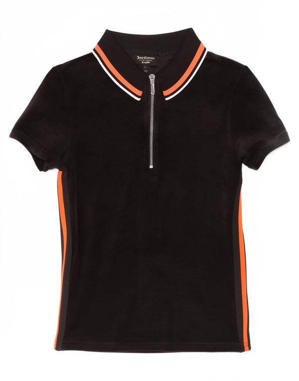 Polo da donna Juicy Couture UK 8 piccola in cotone a righe nere