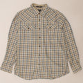 EDDIE BAUER Mens Classic Fit Flannel Shirt Large Grey Check Cotton Vintage Eddie Bauer and Second-Hand Eddie Bauer from Messina Hembry 