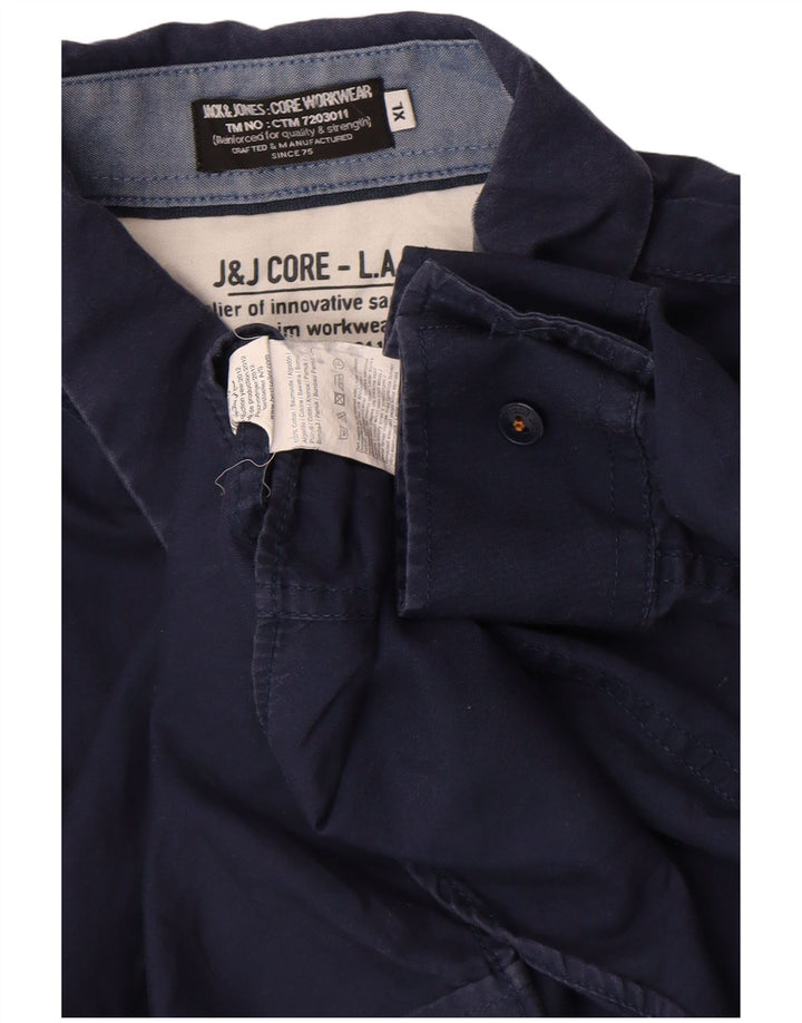 Jack & Jones herreskjorte XL marineblå bomuld