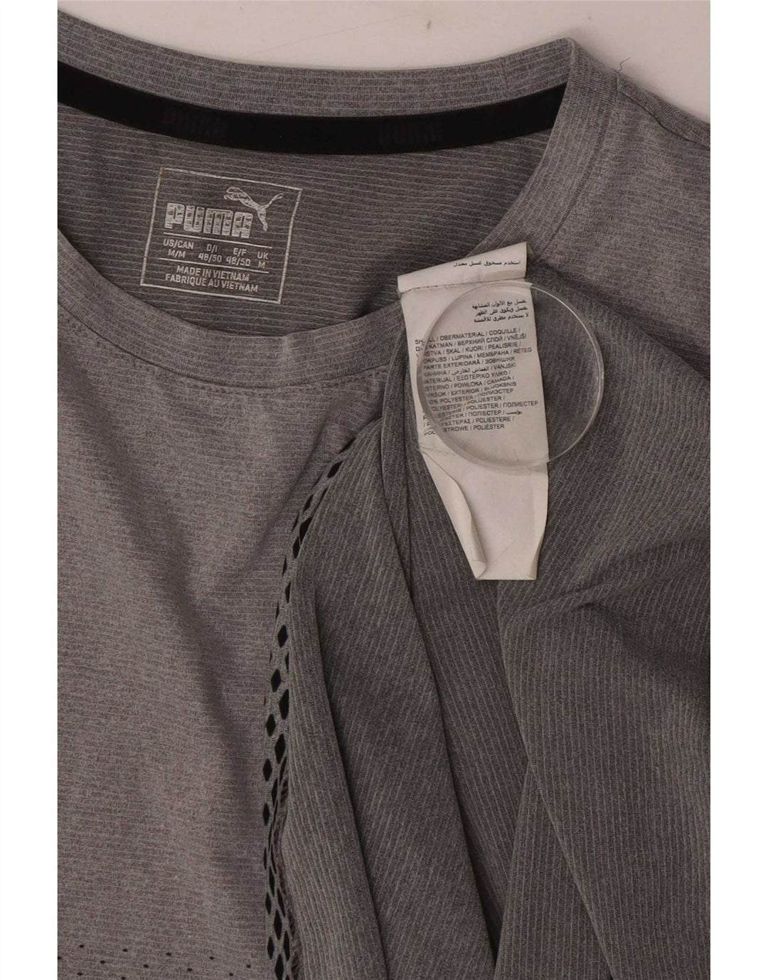 Puma T-Shirt Homme Gris Moyen Tacheté Polyester