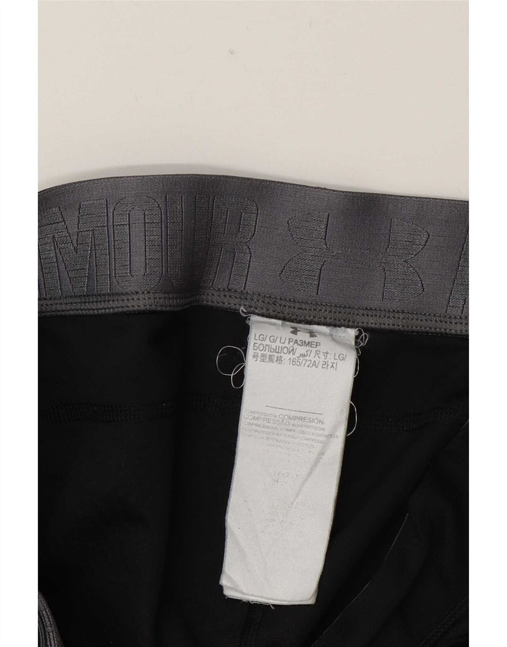 Under Armour Womens Capri Leggings UK 16 Large Black Polyester
