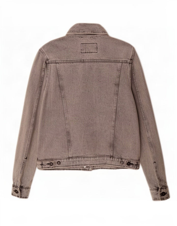 Marks & Spencer Chaqueta Vaquera para Mujer UK 10 Small Gris Algodón