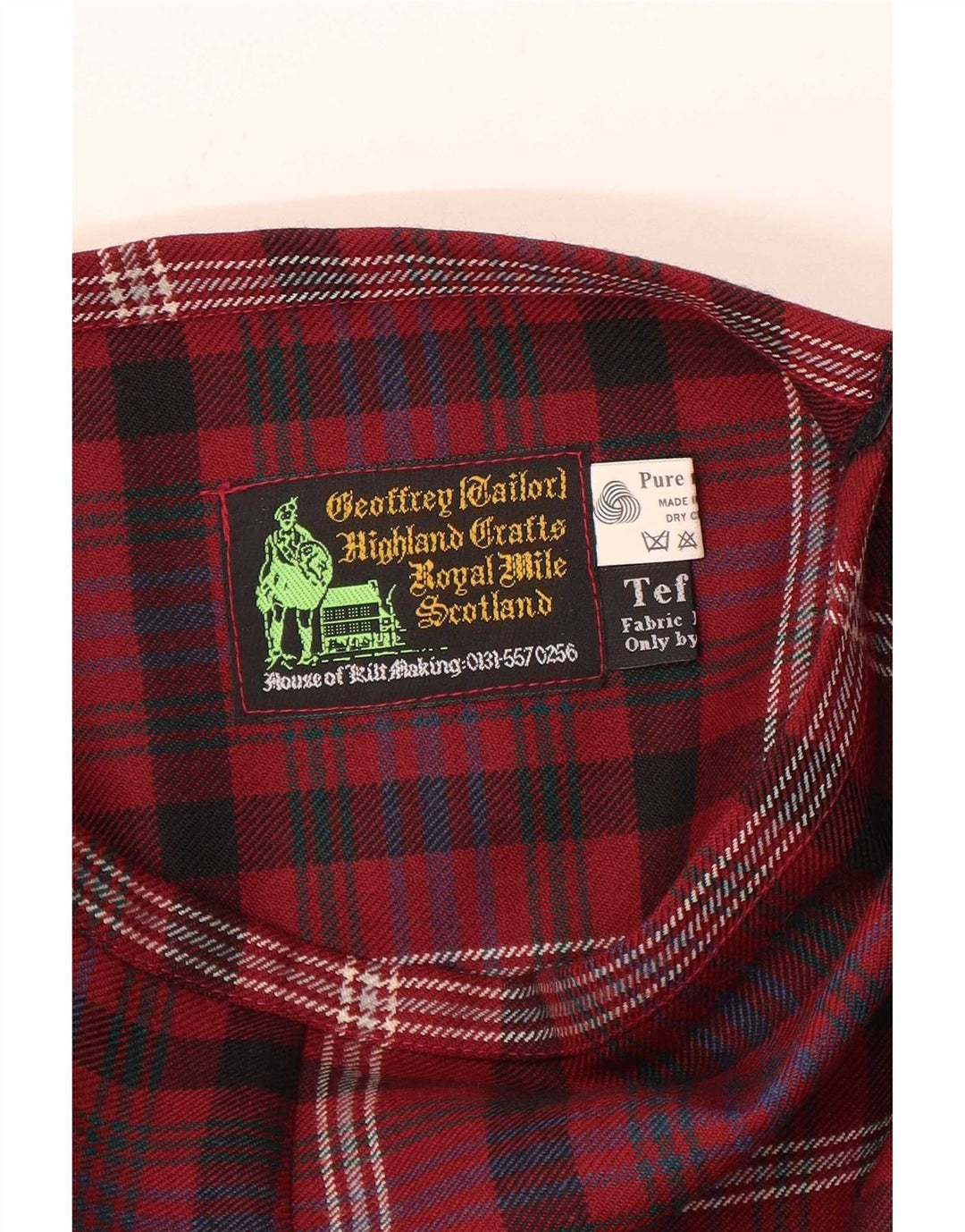 Vintage plisseret nederdel til kvinder W30 Medium rød ternet uld