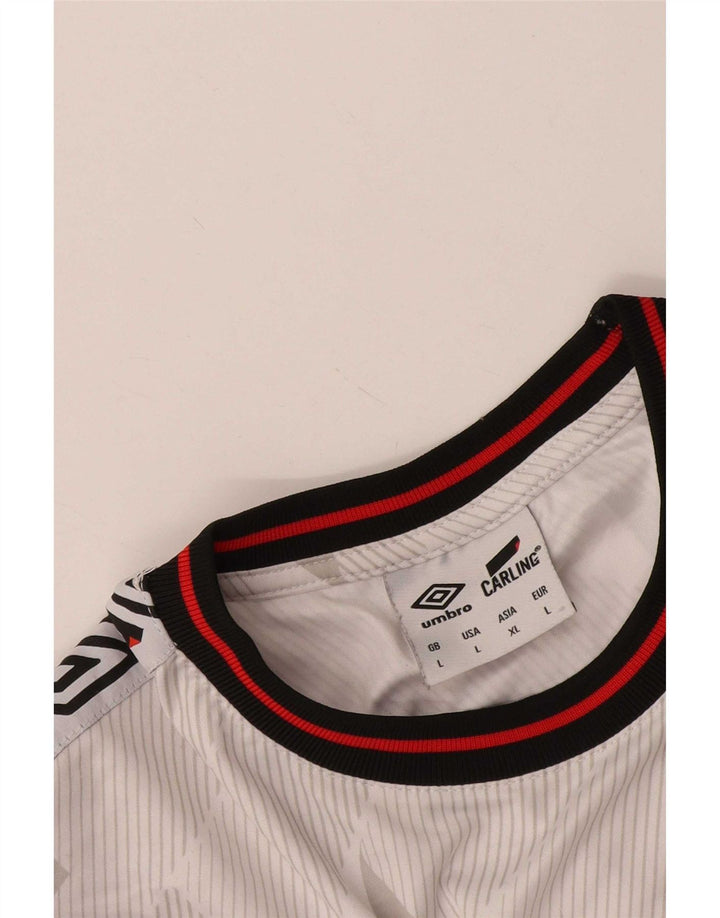 Umbro Mens Graphic T-Shirt Top Large White Geometric