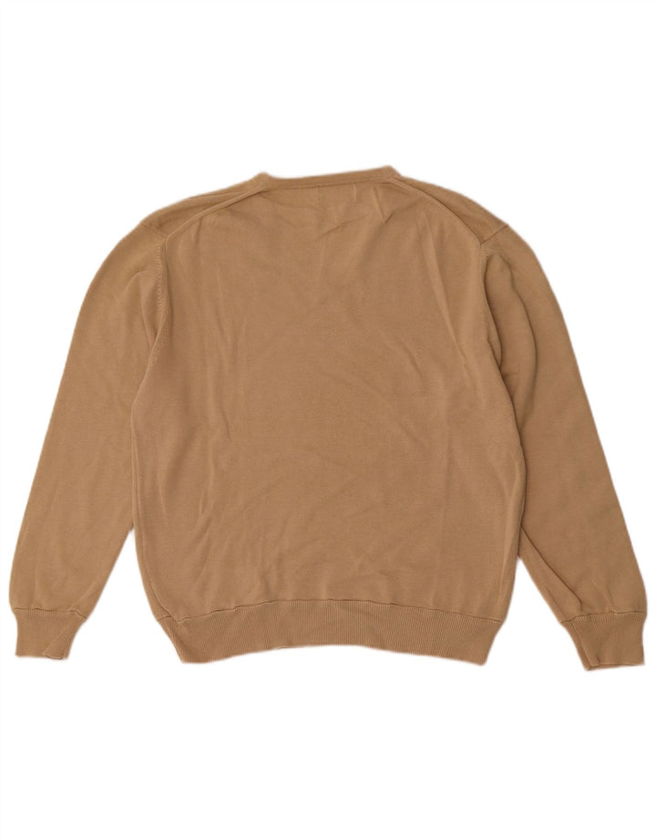 Kappa Mens V-Neck Jumper Sweater Medium Beige