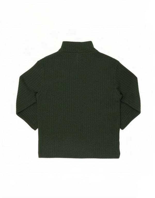 Zara Mujer Blusa Corta Top UK 8 Small Viscosa Verde