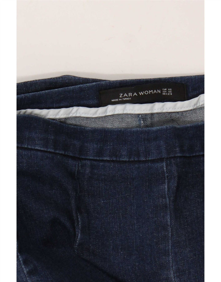 Zara Damen Schlagjeans XS W24 L29 Marineblau