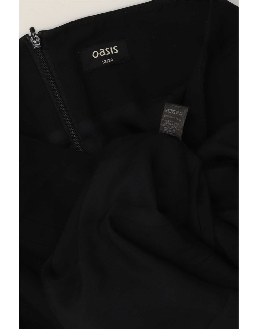 Oasis Womens Straight Skirt UK 12 Medium W32 Black Polyester