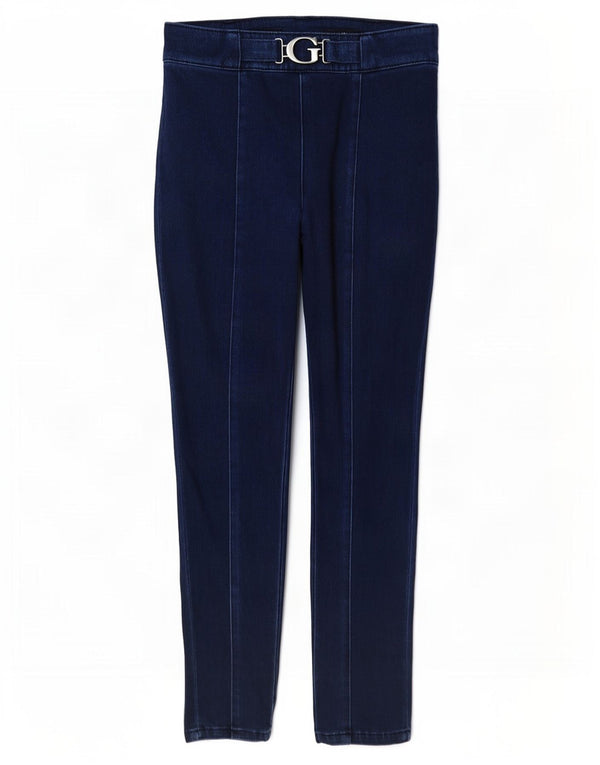 Guess Calça jeans feminina cintura alta Jegging W31 L26 azul marinho algodão