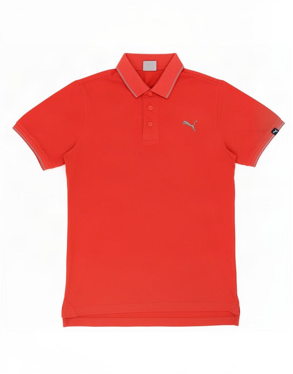 Puma Mens Polo Shirt Small Red Cotton