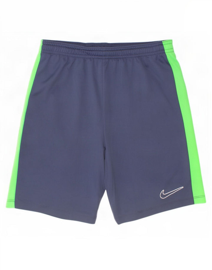 Nike Boys Sports Shorts 12-13 år Large Blue Colourblock Polyester