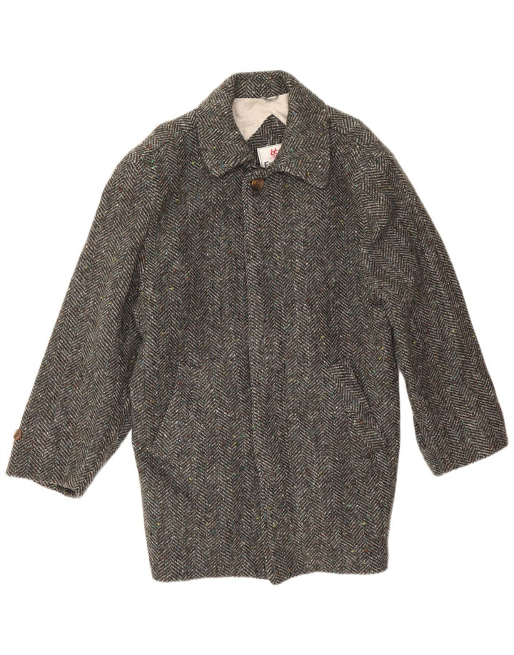 Abrigo para hombre Faciba IT 52 XL Lana de espiga gris