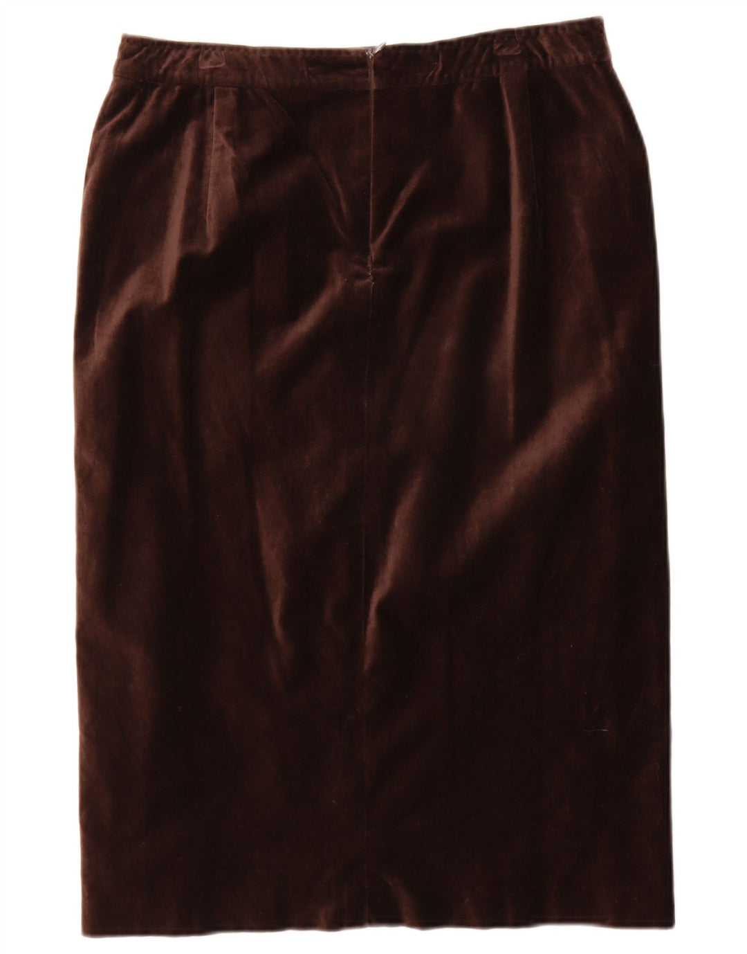 Max Mara Womens Velvet Straight Skirt  W30 Medium Brown Cotton