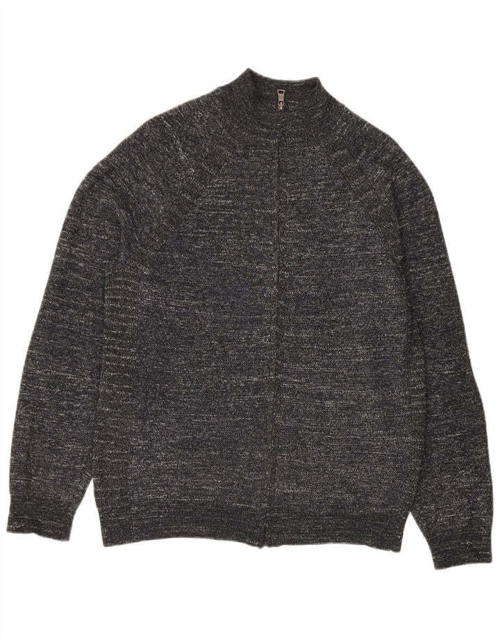 Marks & Spencer Herre cardigan sweater Medium Grey Flecked Polyester